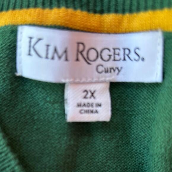 Kim Rogers Curvy Sequin Red Cardinal Sweater Holidays Sparkly Festive Christmas - Picture 6 of 7